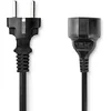 Image de Nedis Stroomkabel - Type F (CEE 7/7) Male - Type F (CEE 7/7) Female - Recht - Recht - Vernikkeld - 5.00 m - Rond - PVC - Zwart - Envelop