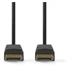 Image de Nedis DisplayPort-Kabel - DisplayPort Male - DisplayPort Male - 4K@60Hz - Vernikkeld - 3.00 m - Rond - PVC - Zwart - Doos
