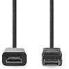 Image de Nedis DisplayPort-Kabel - DisplayPort Male - HDMI Connector - 4K@30Hz - Vernikkeld - 2.00 m - Rond - PVC - Zwart - Doos