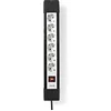 Image de Nedis Stekkerdoos - Randaarde stekker / Type F (CEE 7/7) - 8-wegs - 3.00 m - 3680 W - 16 A - Soort aarding: Zijcontacten - 230 V AC 50/60 Hz - Hoek van stopcontact: 45 ° - H05VV-F 3G 1,5 mm²