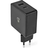 Image de Nedis Oplader - 57 W - PD3.0 45W - 2.25 / 2.4 / 3.0 A - Outputs: 2 - USB-A / USB-C - Geen Kabel Inbegrepen - Automatische Voltage Selectie - Zwart