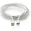 Image de Nedis Lightning Kabel - USB 2.0 - Apple Lightning 8-Pins - USB-C Male - 480 Mbps - Verguld - 1.00 m - Rond - Gevlochten / Nylon - Aluminium / Zilver - Cover Window Box