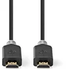 Image de Nedis Premium High Speed   HDMI-Kabel met Ethernet - HDMI Connector - HDMI Connector - 4K@60Hz - 18 Gbps - 5.00 m - Rond - PVC - Antraciet - Doos