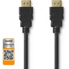 Image de Nedis Premium High Speed   HDMI-Kabel met Ethernet - HDMI Connector - HDMI Connector - 4K@60Hz - 18 Gbps - 5.00 m - Rond - PVC - Zwart - Envelop