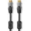 Image de Nedis High Speed   HDMI-Kabel met Ethernet - HDMI Connector - HDMI Connector - 4K@60Hz - 18 Gbps - 0.80 m - Rond - PVC - Antraciet - Doos