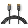 Image de Nedis High Speed   HDMI-Kabel met Ethernet - HDMI Connector - HDMI Connector - 4K@60Hz - ARC - 18 Gbps - 1.00 m - Rond - Katoen - Gun Metal Grijs - Cover Window Box