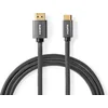 Image de Nedis High Speed   HDMI-Kabel met Ethernet - HDMI Connector - HDMI Mini-Connector - 4K@60Hz - 18 Gbps - 2.00 m - Rond - Katoen - Antraciet / Gun Metal Grijs - Cover Window Box
