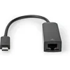 Image de Nedis USB-netwerkadapter - USB 3.2 Gen 1 - 1000 Mbps - USB-C Male - RJ45 Female - 0.20 m - Rond - Vernikkeld - Vertind-Koper - Zwart - Envelop