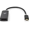 Image de Nedis USB-C Adapter - USB 3.2 Gen 1 - USB-C Male - DisplayPort Female - 8K@30Hz - 0.20 m - Rond - Verguld - PVC - Antraciet - Doos
