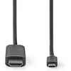 Image de Nedis USB-C Adapter - USB 3.2 Gen 1 - USB-C Male - HDMI Connector - 4K@60Hz - 2.00 m - Rond - Vernikkeld - PVC - Zwart - Label