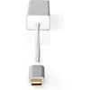 Image de Nedis USB-netwerkadapter - USB 3.2 Gen 1 - 1 Gbps - USB-C Male - RJ45 Female - 0.20 m - Rond - Verguld - Vertind-Koper - Zilver - Cover Window Box