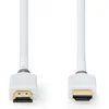 Image de Nedis High Speed   HDMI-Kabel met Ethernet - HDMI Connector - HDMI Connector - 4K@60Hz - ARC - 18 Gbps - 1.50 m - Rond - PVC - Wit - Doos