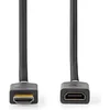 Image de Nedis High Speed   HDMI-Kabel met Ethernet - HDMI Connector - HDMI Output - 4K@60Hz - ARC - 18 Gbps - 1.00 m - Rond - PVC - Antraciet - Doos