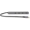 Image de Nedis USB 3.0 Hub   USB Splitter   10 Gbps   4 Poorten   USB-C 3.2   Aluminium   Universeel