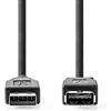 Image de Nedis USB-Kabel - USB 3.2 Gen 1 - USB-A Male - USB-A Female - 5 Gbps - Vernikkeld - 3.00 m - Rond - PVC - Zwart - Label