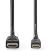 Image de Nedis High Speed   HDMI-Kabel met Ethernet - HDMI Connector - HDMI Mini-Connector - 4K@30Hz - 10.2 Gbps - 5.00 m - Rond - PVC - Zwart - Label