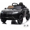 Image de Lamborghini Urus Full Option Elektrische Kinderauto 1 tot 6 jaar   Officieel Gelicentieerd Accuvoertuig met Lederen Zitje, Schokdempers & MP3   12V Kinderauto met Afstandsbediening, Werkende Deuren & Soft-Start   Zwart