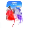 Image de Duvoplus - Speelgoed Voor Dieren - Kat - Assortiment Vogel Met Veren 2st - 13x10x3,5cm Rood/purper - 2st