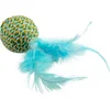 Image de Duvoplus - Speelgoed Voor Dieren - Kat - Jolly Bal Met Veren 18x4,5x4,5cm Blauw - 1st