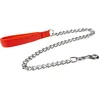 Image de Duvoplus - Uitlaatriem Voor Dieren - Hond - Kettinglijn Gevoerd Handvat 100cm/4mm Rood - 1st