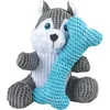 Image de Duvoplus - Speelgoed Voor Dieren - Hond - Pluche Duo Husky + Been M - 27,5x27,4x16,5cm Meerkleurig - 1st
