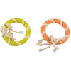 Image de Duvoplus - Speelgoed Voor Dieren - Hond - Eco Rubber Ring Bamboe/rijst + Katoen 12,5x12,5x3,2cm Gemengde Kleuren - 1st
