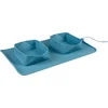 Image de Duvoplus - Reisbench - Hond - Silicone Reiskommen 600ml - 39x23,5x5cm Petrol - 1st
