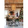 Image de J-Line kerstboom Half Muur - kunststof - groen - LED lichtjes - 225 cm hoog