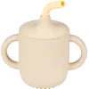 Image de Nattou Beker met Rietje Silicone - Beige