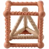 Image de Nattou Kubus Speelgoed Silicone - Karamel - 10 cm