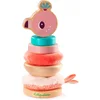 Image de Lilliputiens - Stapelpiramide Anaïs - Hout en Polyester - 8 x 8 x 18,3 cm - Om De Fijne Motoriek Te Ontwikkelen En De Zintuigen Te Stimuleren - Geschikt Vanaf 1 Jaar