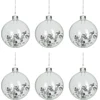 Image de J-Line kerstbal Rond Binnen - glas - transparant - doos van 6