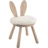 Image de J-Line kinderstoel Oor Konijn - hout - naturel/wit