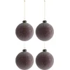 Image de J-Line kerstbal Parels - glas - bordeaux - medium - doos van 4