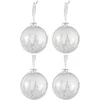 Image de J-Line kerstbal Suiker Onderaan - glas - transparant - medium - doos van 4
