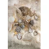 Image de J-Line kerstbal Luipaard - glas - beige - small - doos van 6