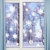 Image de 30 elektrostatische sneeuwvlokstickers - Zelfklevende raamstickers voor Kerstmis - Feestelijke decoraties