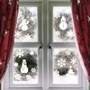 Image de Elektrostatische stickers: 30 sneeuwvlokken, 3 sneeuwpoppen en 1 kerstboom - Kerstraamstickers - feestdecoraties