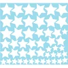Image de 50 elektrostatische sterrenstickers - zelfklevende raamstickers voor Kerstmis - feestdecoraties