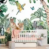 Image de Vooraf gelijmd panoramisch junglebehang met savannedieren, H 250 x B 240 cm