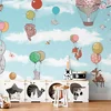 Image de Vooraf gelijmd panoramabehang met vliegende dieren, H 280 x B 480 cm
