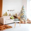 Image de Bergstickers met de kerstman en rendieren, 90 x 155 cm