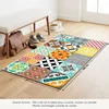 Image de Vinyl vloermat van PVC - Antislip - Vloerbescherming - Vinylmat met gemengde tegelstructuur - 60 x 100 cm - Wasbaar