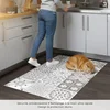 Image de Romeo vinyl vloerkleed met grijs tegelpatroon - 60 x 100 cm