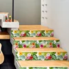 Image de Zelfklevende stickers voor traptreden en stootborden - TROPICAL HEIRANI - 2 stroken van 14,5 x 101,5 cm
