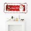 Image de Vrolijk Kerstmis Rendier en Kerstman Sticker - Kerststickers - Feestelijke Decoraties - 90x200cm