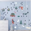 Image de Wintervos Kerststickers - Zelfklevende kerststickers - Feestelijke decoraties - 70x85cm