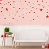 Image de Set van 130 sterrenstickers - 65x120cm - rood - kerststickers - feestdecoraties