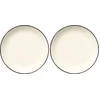 Image de Serax Dé Tableware By Ann Demeulemeester Dinerbord Ø28 Set Van 2 White/Black 1