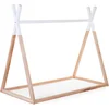 Image de Childhome Tipi Bed   70x140 cm   Hout   Naturel/Wit   Kinderbed in Tentstijl   Massief Hout